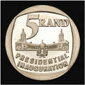 1994 MANDELA INAUGURATION R5 COIN. ONLY 3 AVAILABLE (ENCAPSULATED)!! MUST HAVE!